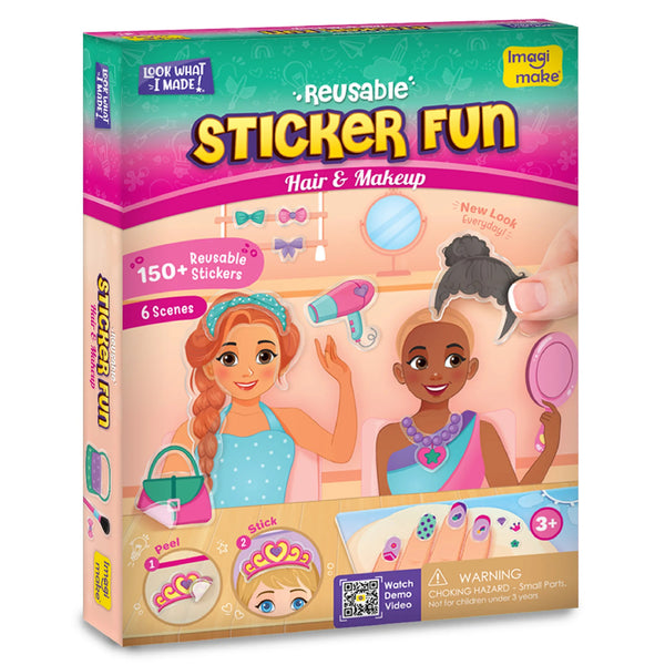 Hair & Makeup Reusable Sticker Activity Set