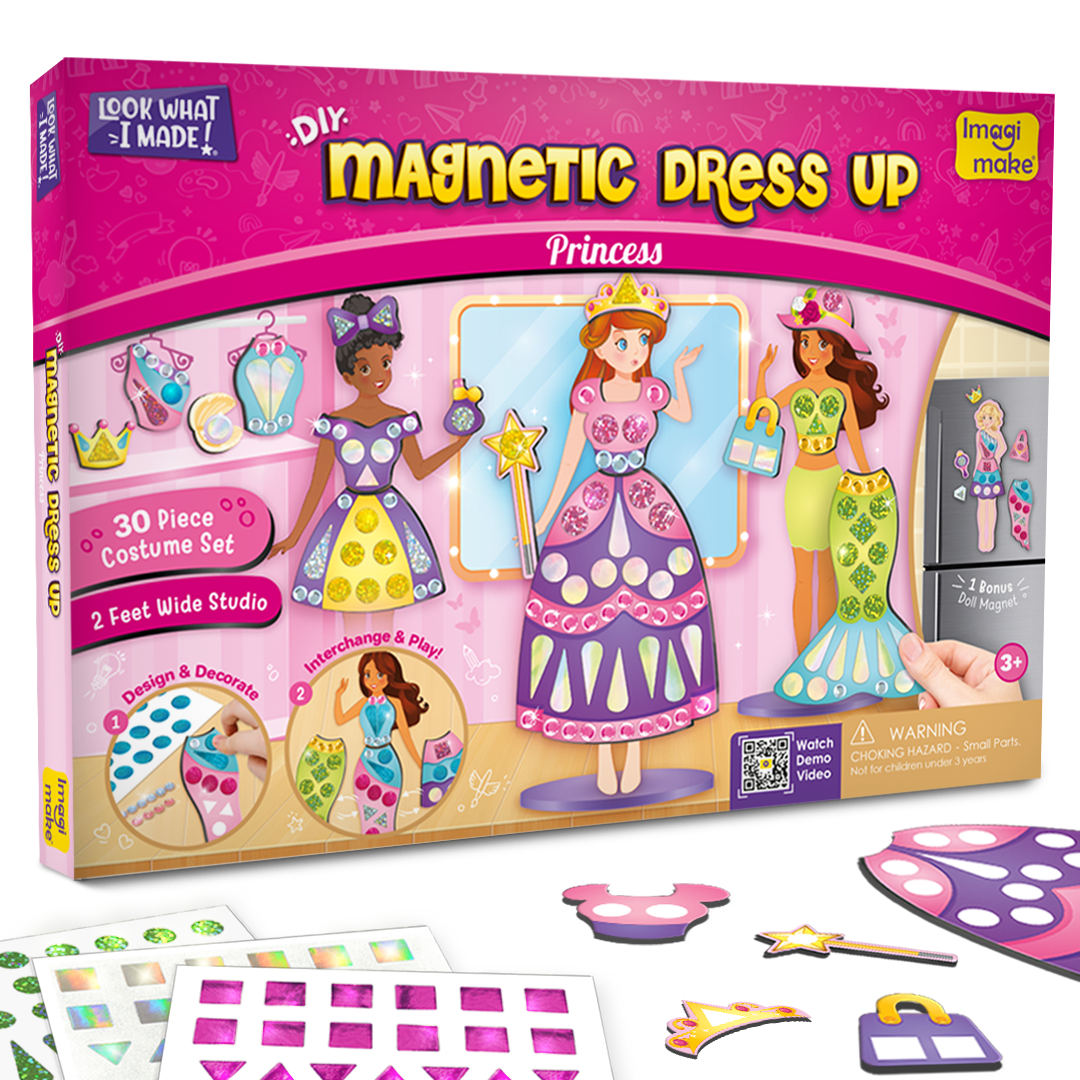 Magnetic Princess Dress-Up Pretend Play Set for Kids 3+ – Tots Garage