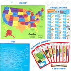 Mapology USA with Flags Puzzle  & Flashcards