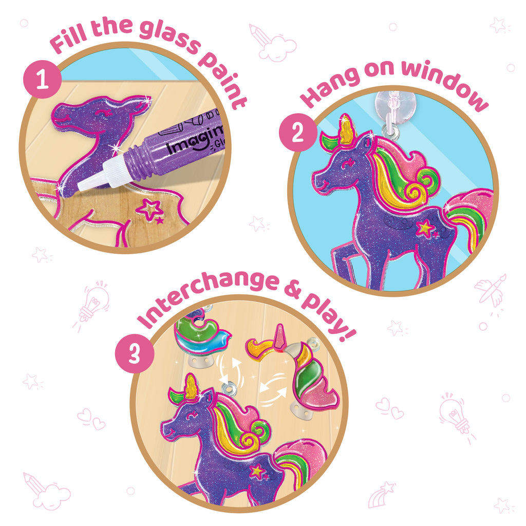 Window Art for Kids - Princess and Unicorn
