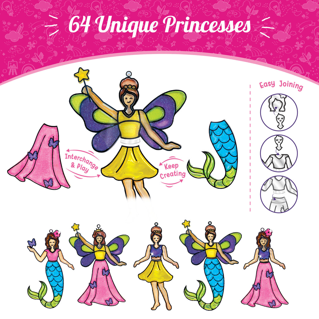 Window Art for Kids - Princess and Unicorn