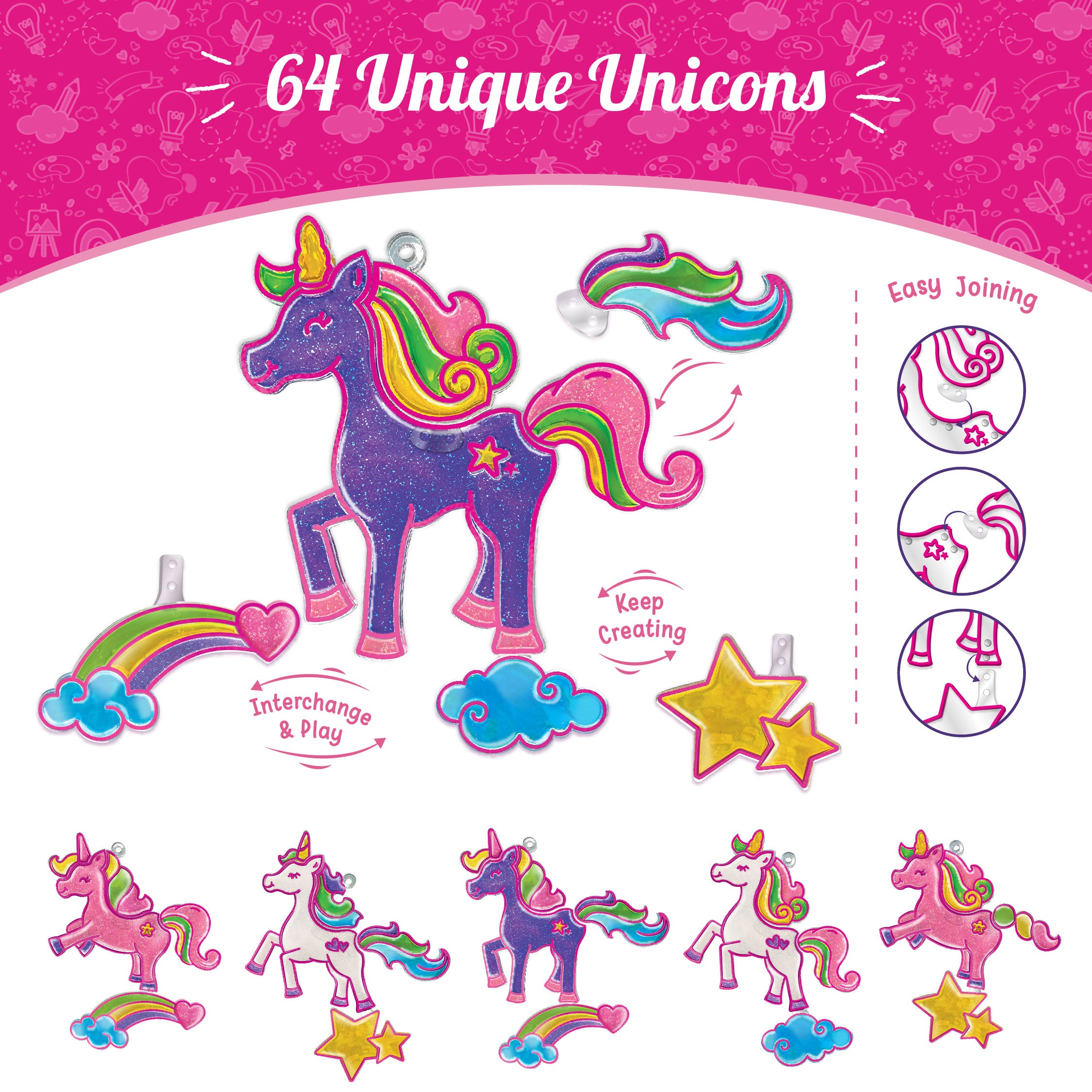 Window Art for Kids - Princess and Unicorn | Suncatcher Kits , Arts and Crafts for Ages 5-7 | Toys for Boys & Girls Ages 6-8-10-12 | Birthday Gifts for 5 6 7 8 9 10 11 12 Years Old