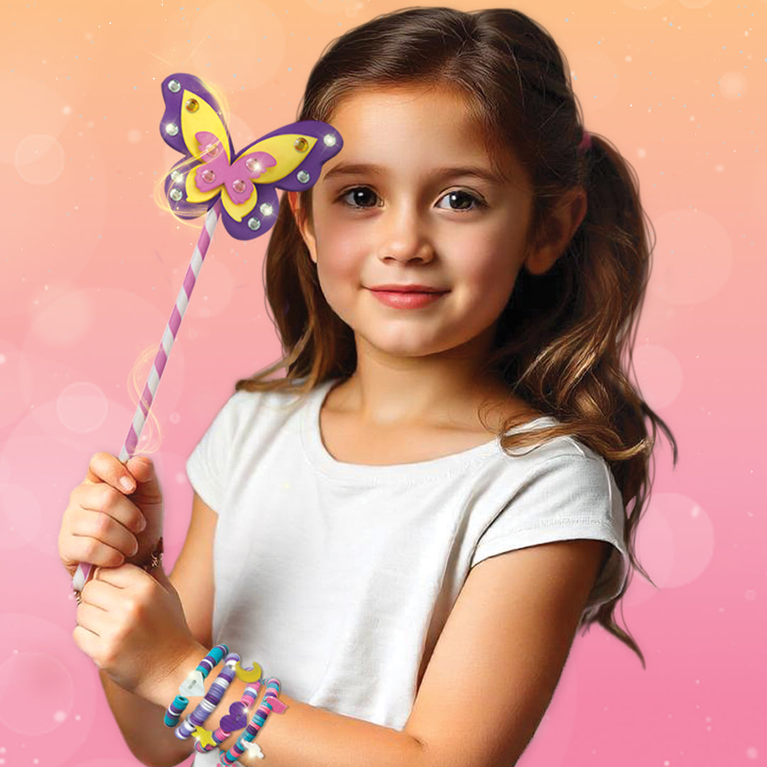 Princess Craft Kit | 10 Mess-Free DIY Activities | Bracelet Making Kit, Unicorn Pouch, Butterfly Wands & Photo Frame | Girls Toys Age 6-8 | 5,6,7,8,9,10,11,12 Year Old Girl Birthday Gifts