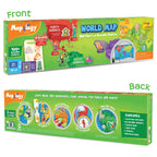 World Map Wall Chart with Reusable Stickers