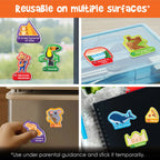 World Map Wall Chart with Reusable Stickers