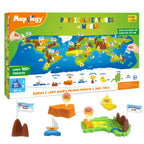 Mapology Physical Map - World