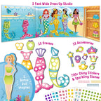 Magnetic Dress-Up Mermaid | Pretend Play Toys for Girls | 30 Magnetic Dresses & Accessories | Interchange & Create Unlimited Outfits | Birthday Gift for Girls Ages 3,4,5,6,7,Multicolour