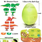 Glow in The Dark Dinos & Egg Green