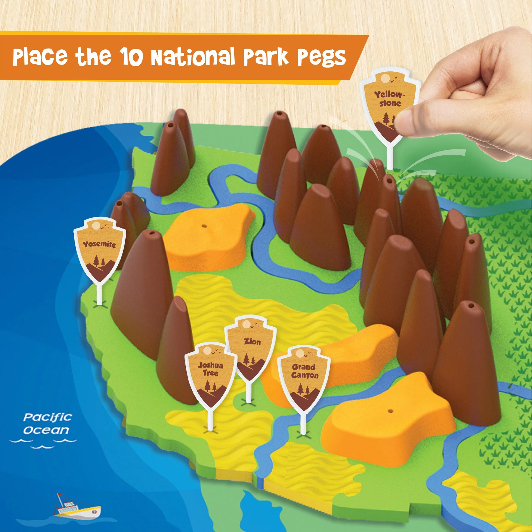 Mapology Physical Map - USA Puzzle