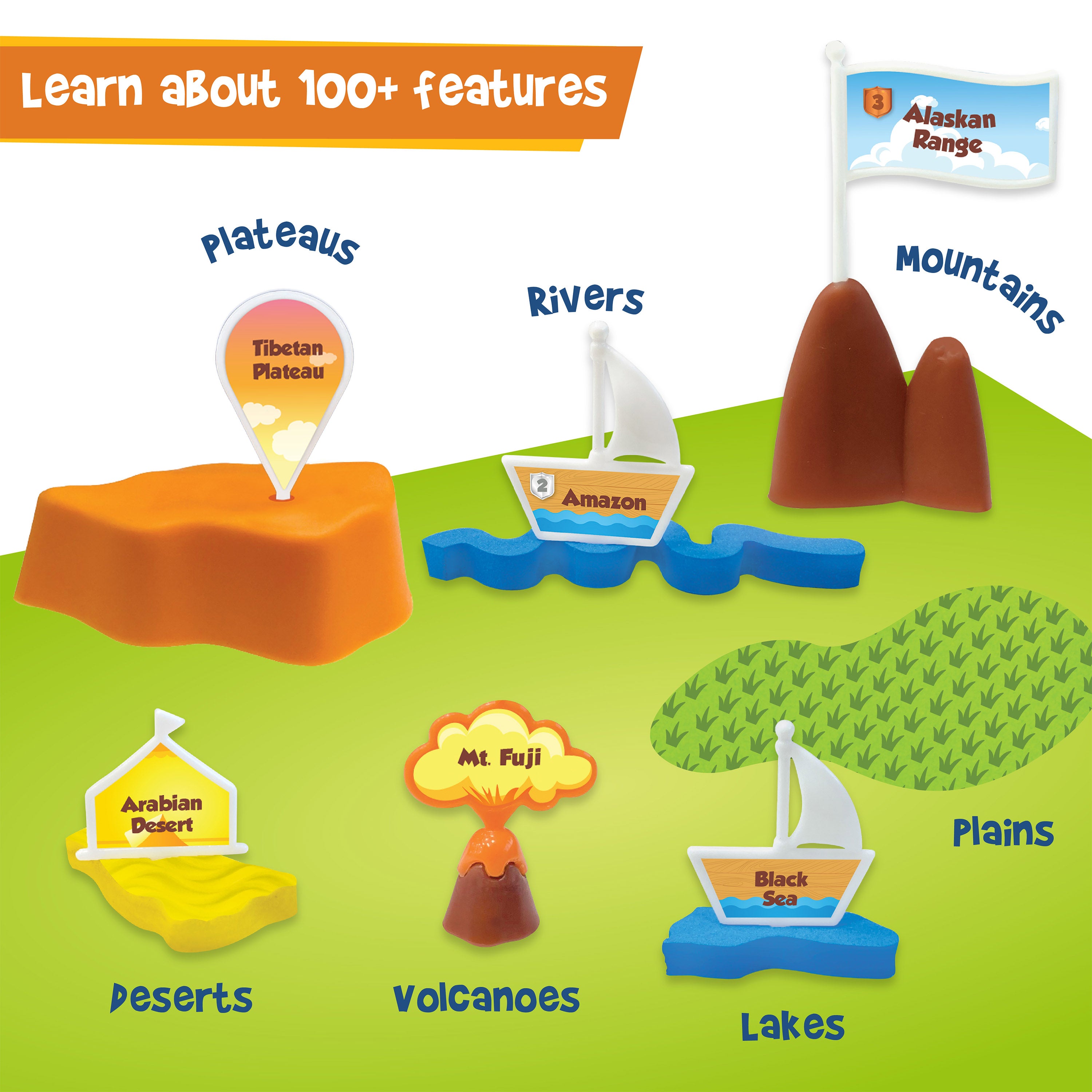 Mapology Physical Map - World