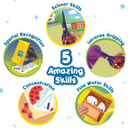 Paper Scissor Skills | Cut, Fold & Paste | Educational Toys for Kids 3+ Years | Montessori Toys | Develop Fine Motor Skills | Gift for 3 Year Old Boys & Girls, Multicolour