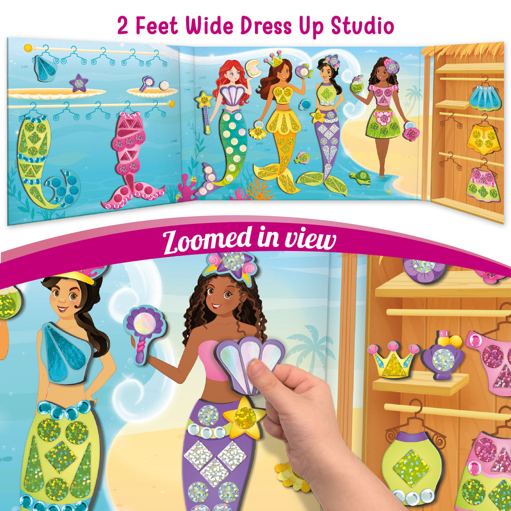 Magnetic Dress-Up Mermaid | Pretend Play Toys for Girls | 30 Magnetic Dresses & Accessories | Interchange & Create Unlimited Outfits | Birthday Gift for Girls Ages 3,4,5,6,7,Multicolour