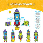 Window Art for Kids - Rocket | Suncatcher Kits for Boys, Arts and Crafts for Ages 5-7 | Toys for Boys & Girls Ages 6-8-10-12 | Birthday Gifts for 5 6 7 8 9 10 11 12 Years Old Boys & Girls