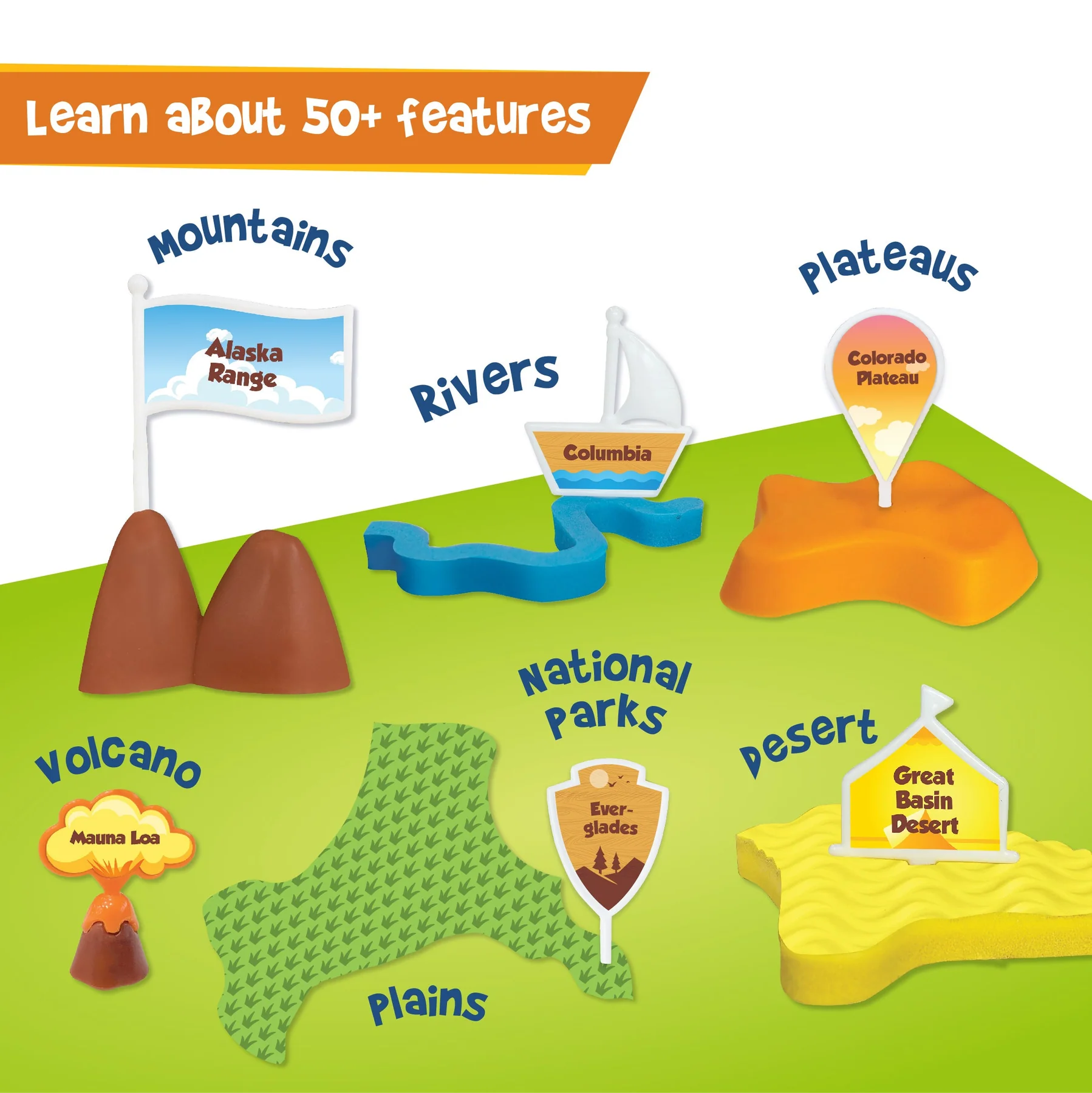 Mapology Physical Map - USA Puzzle