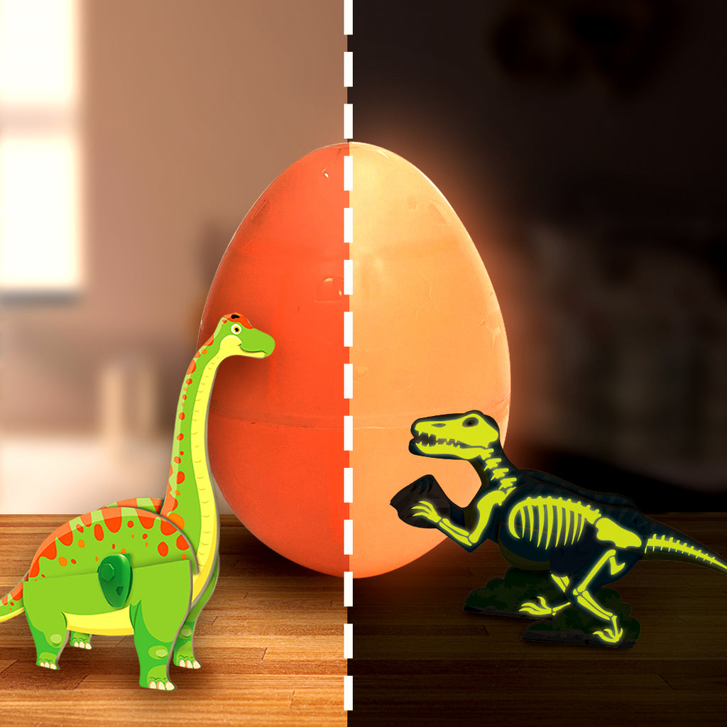 Glow-in-the-Dark Dinosaur Eggs | Set of 3 Figures