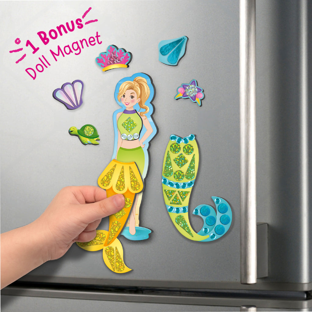 Magnetic Dress-Up Mermaid | Pretend Play Toys for Girls | 30 Magnetic Dresses & Accessories | Interchange & Create Unlimited Outfits | Birthday Gift for Girls Ages 3,4,5,6,7,Multicolour