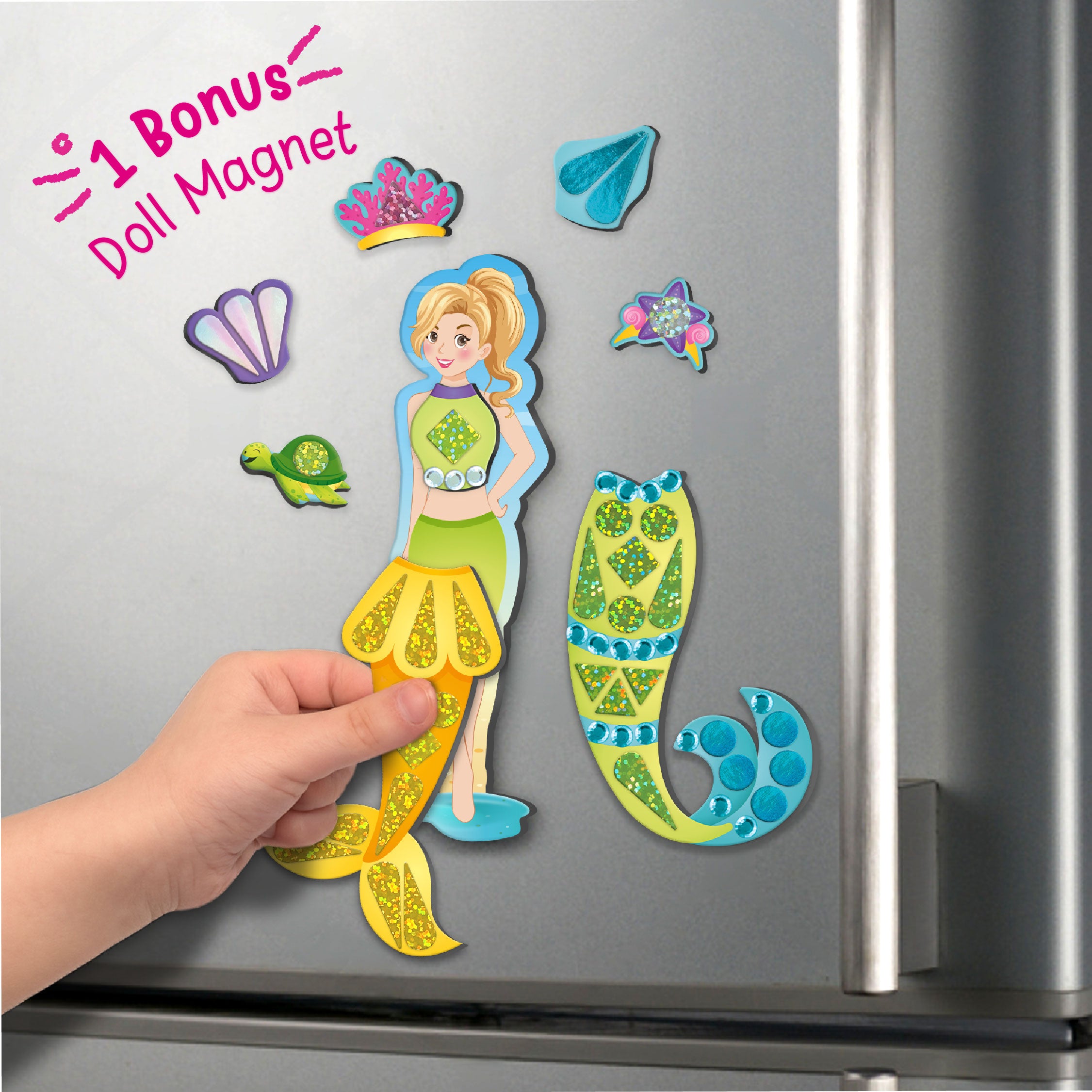 Magnetic Dress-Up Mermaid | Pretend Play Toys for Girls | 30 Magnetic Dresses & Accessories | Interchange & Create Unlimited Outfits | Birthday Gift for Girls Ages 3,4,5,6,7,Multicolour