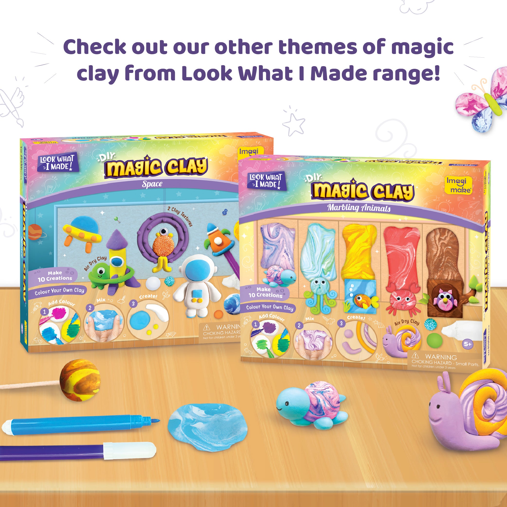Magic Clay | Colour & Create | Unicorn Craft Kit | Air Dry Clay for Art & Craft | Make 10 Super Clay Creations | Birthday Gift for 5,6,7,8 Year Old Girls & Boys