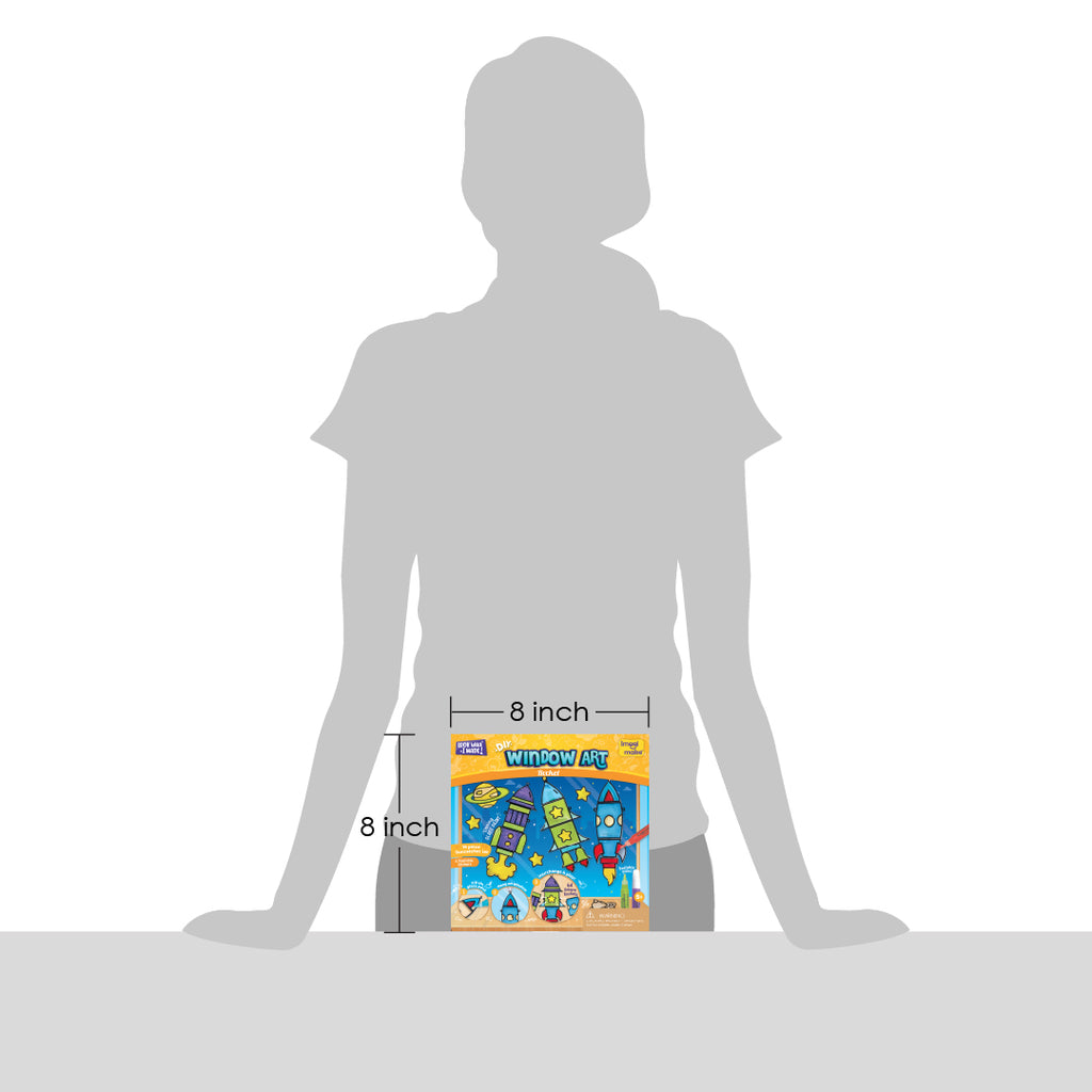 Window Art for Kids - Rocket | Suncatcher Kits for Boys, Arts and Crafts for Ages 5-7 | Toys for Boys & Girls Ages 6-8-10-12 | Birthday Gifts for 5 6 7 8 9 10 11 12 Years Old Boys & Girls