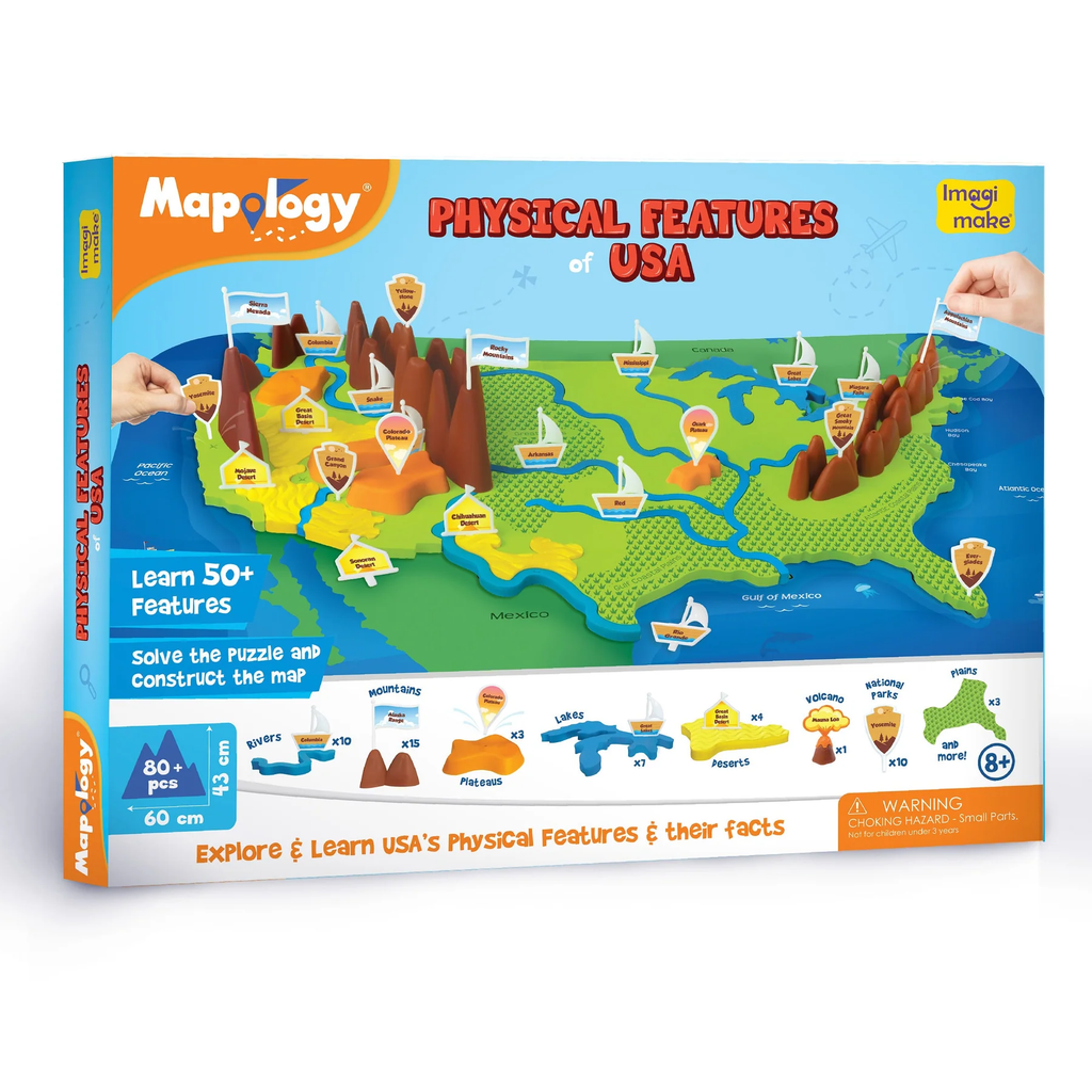 Mapology Physical Map - USA Puzzle
