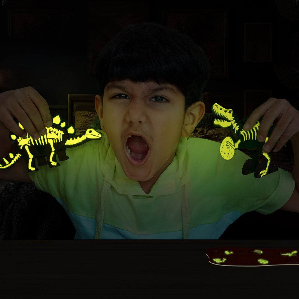 Glow-in-the-Dark Dinosaur Eggs | Set of 3 Figures