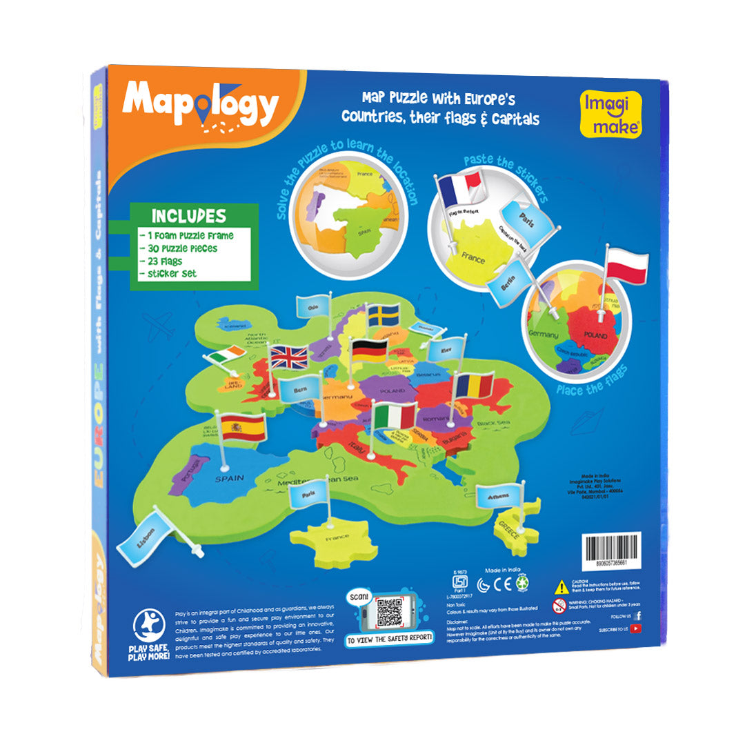 Mapology Europe with Flags & Capitals Puzzle