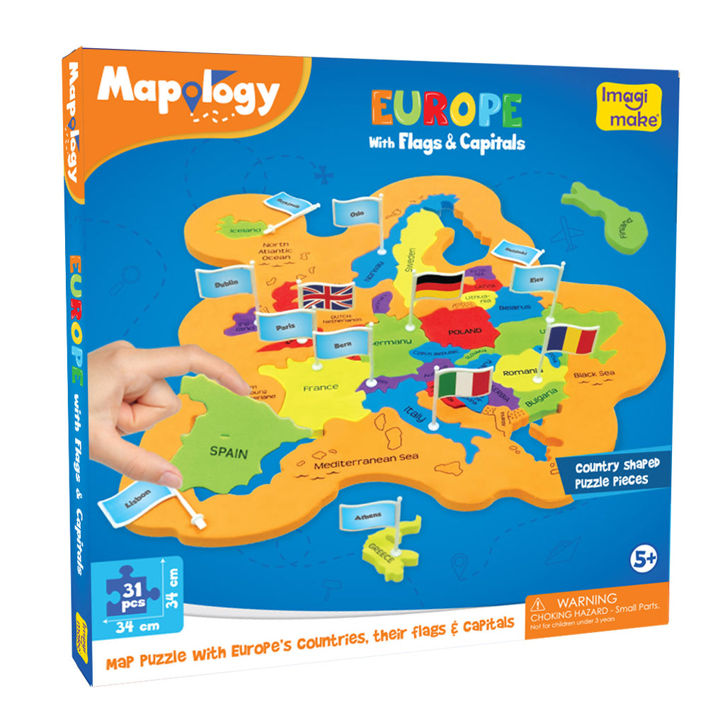 Mapology Europe with Flags & Capitals Puzzle