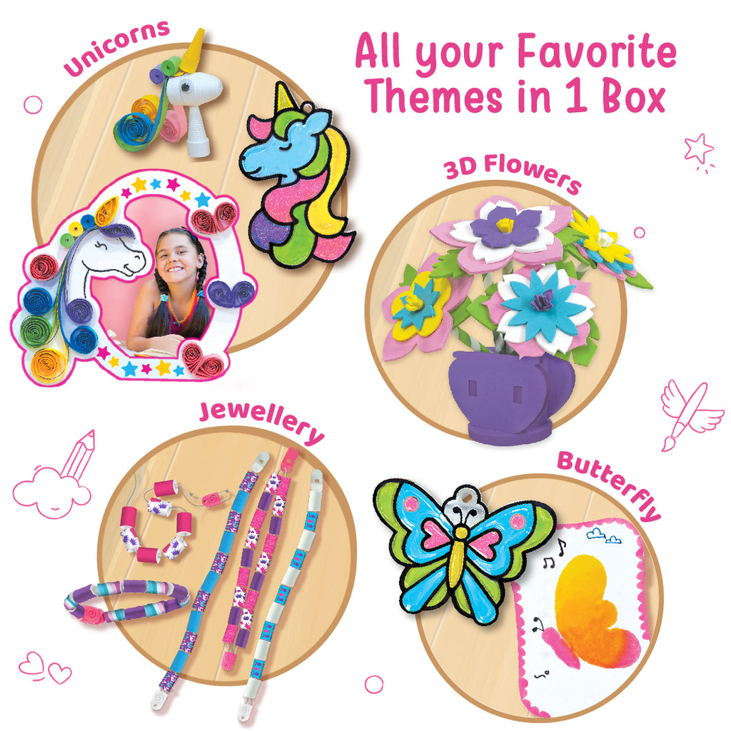 Fabulous Craft Kit | Girls Toys Age 6-8 | Window Art | Unicorn Gifts for Girls Age 6-8 | 7 Year Old Girl Birthday Gifts | Arts and Crafts for Kids Ages 6-8 | Gifts for 5 Year Old Girls