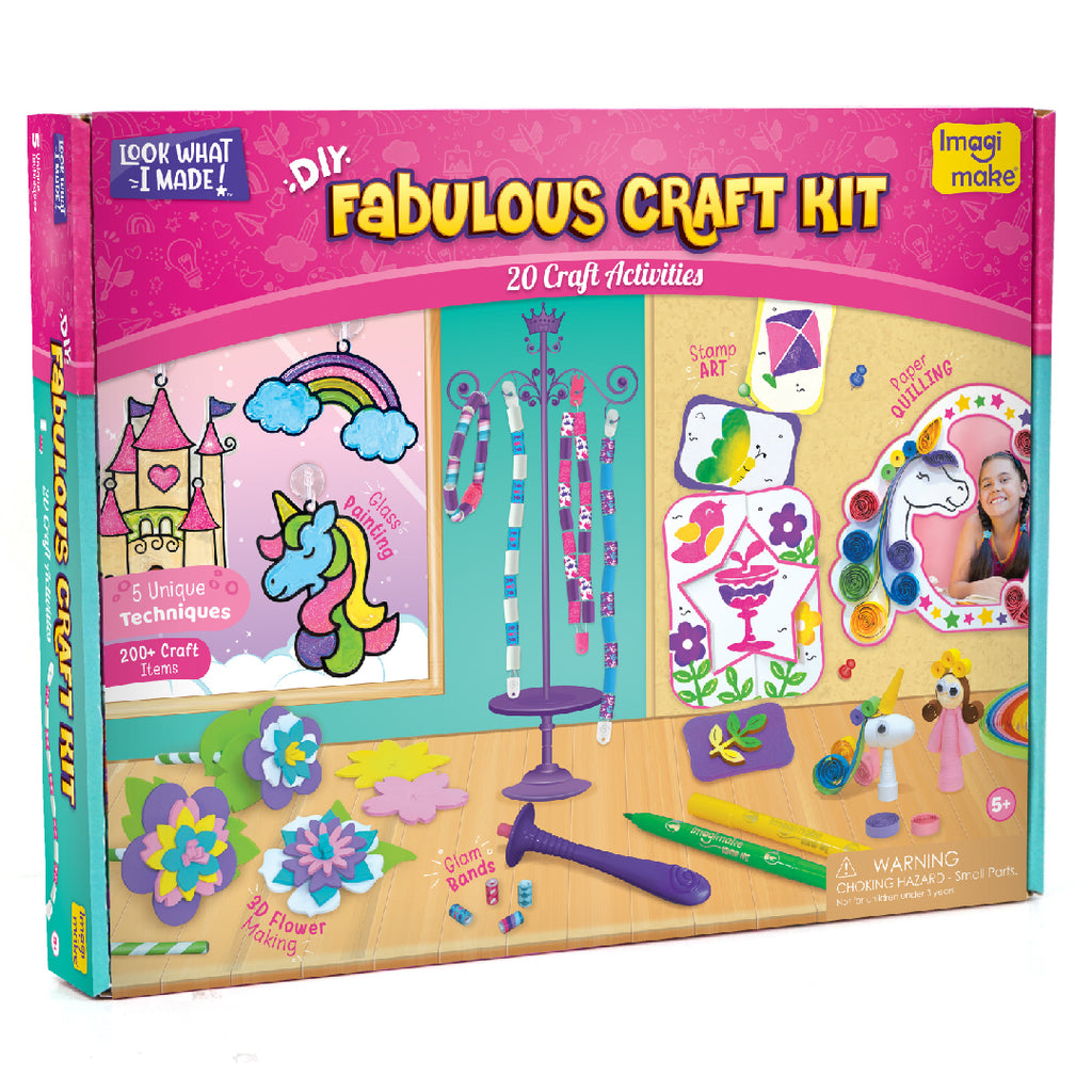Fabulous Craft Kit | Girls Toys Age 6-8 | Window Art | Unicorn Gifts for Girls Age 6-8 | 7 Year Old Girl Birthday Gifts | Arts and Crafts for Kids Ages 6-8 | Gifts for 5 Year Old Girls