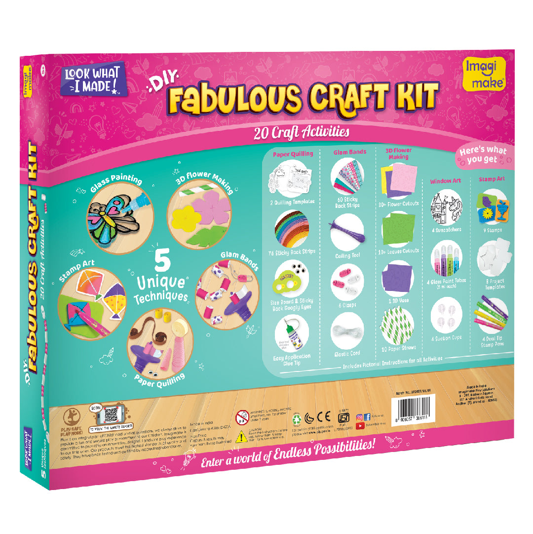 Fabulous Craft Kit | Girls Toys Age 6-8 | Window Art | Unicorn Gifts for Girls Age 6-8 | 7 Year Old Girl Birthday Gifts | Arts and Crafts for Kids Ages 6-8 | Gifts for 5 Year Old Girls
