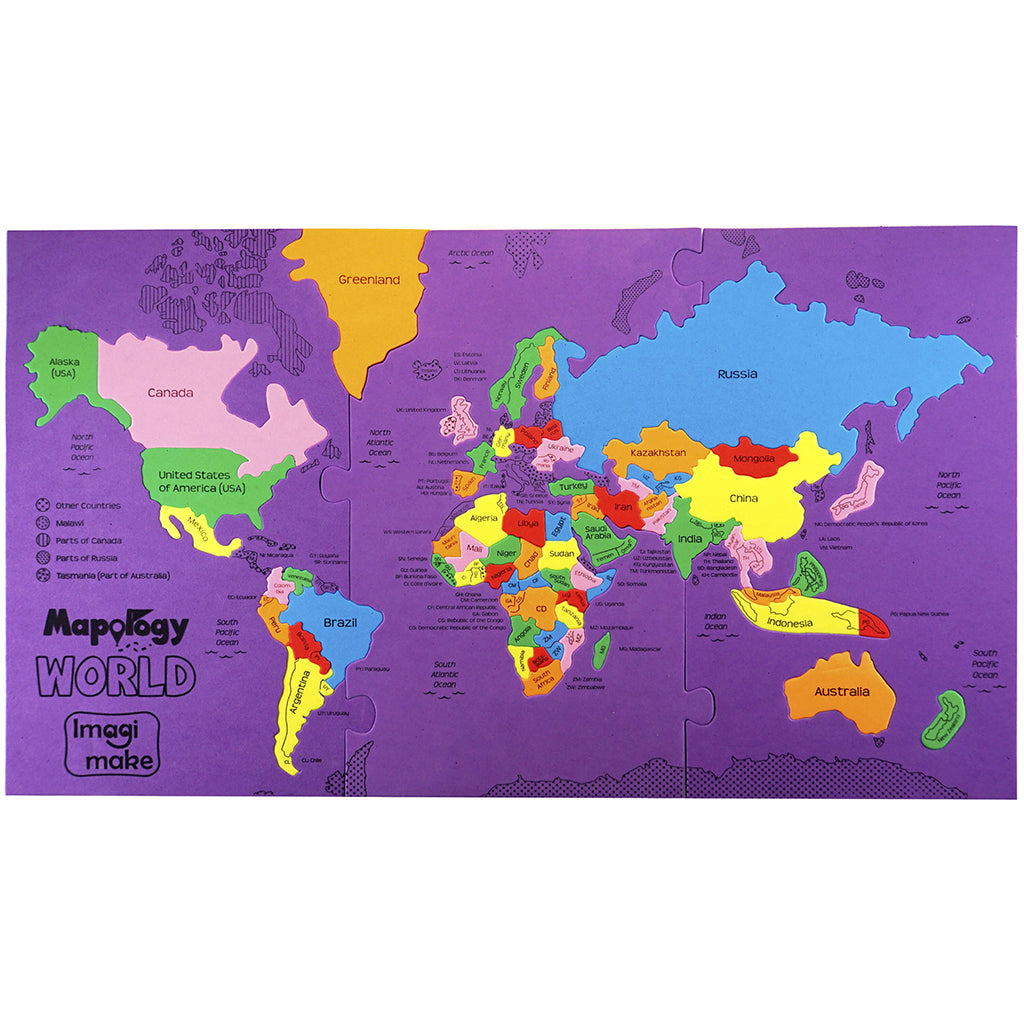 Mapology: World Jigsaw Puzzle
