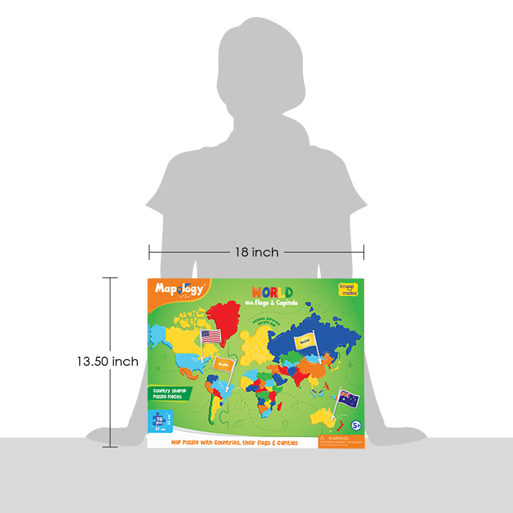 Mapology World with Flags & Capitals
