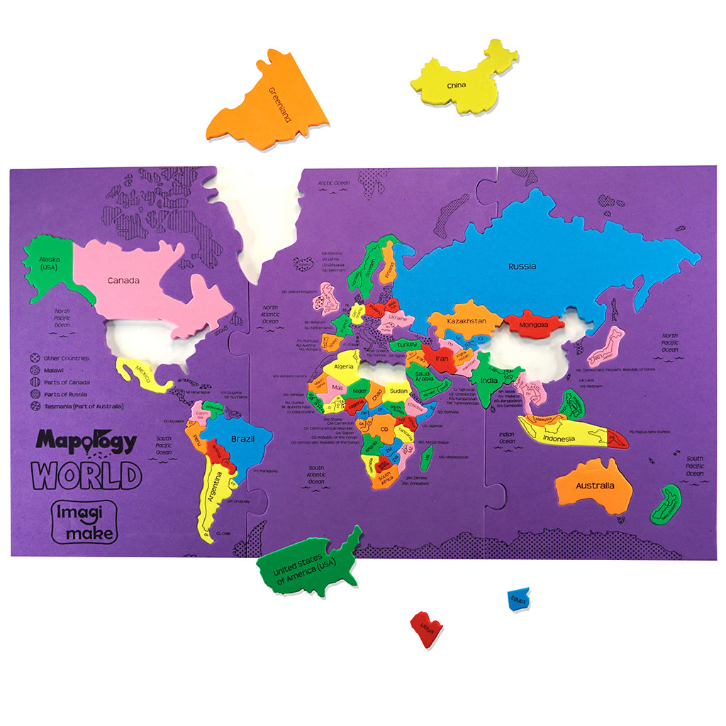 Mapology: World Jigsaw Puzzle