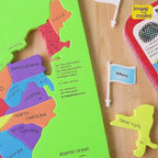 Mapology USA with Flags Puzzle  & Flashcards