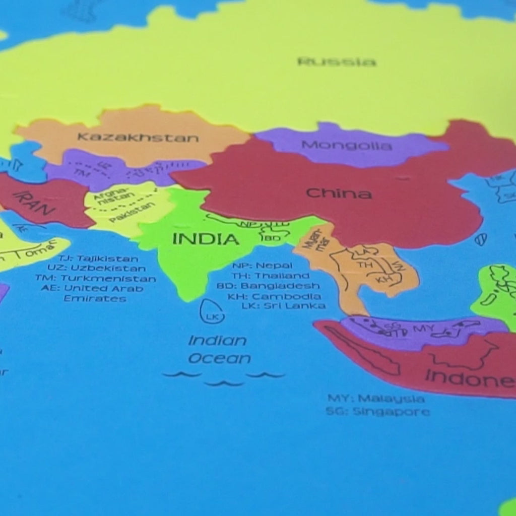 Interactive World Map Puzzle — Learn Countries, Flags & Capitals (Ages 5+)