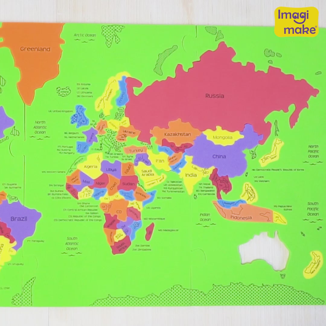 Mapology: World Jigsaw Puzzle